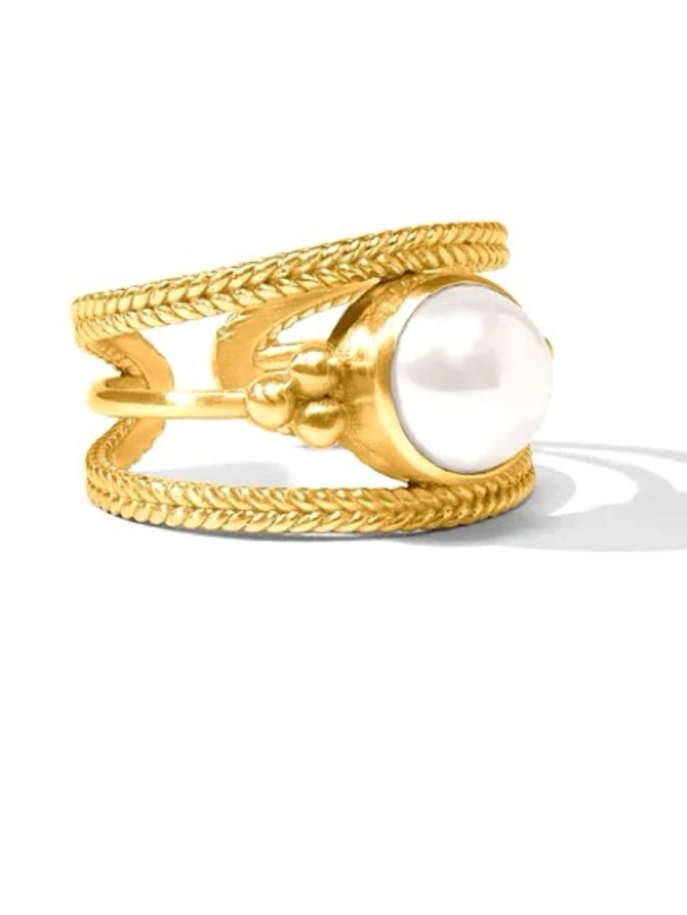 NEW! Julie Vos Gold & Pearl Ring NWT